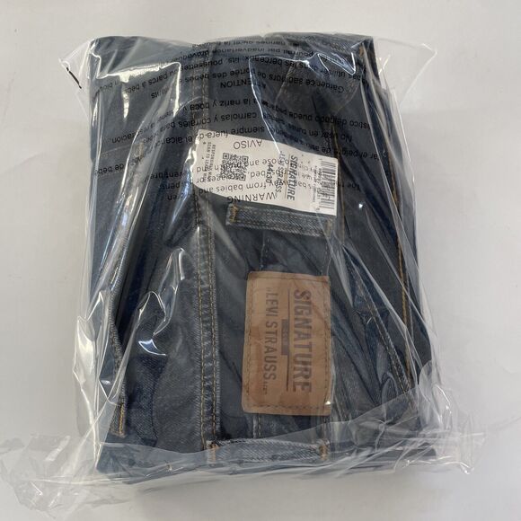 Signature By Levi Strauss & Co. Jeans Men's Straight‎ Fit Denim DARK WASH 44x30 - Picture 12 of 12